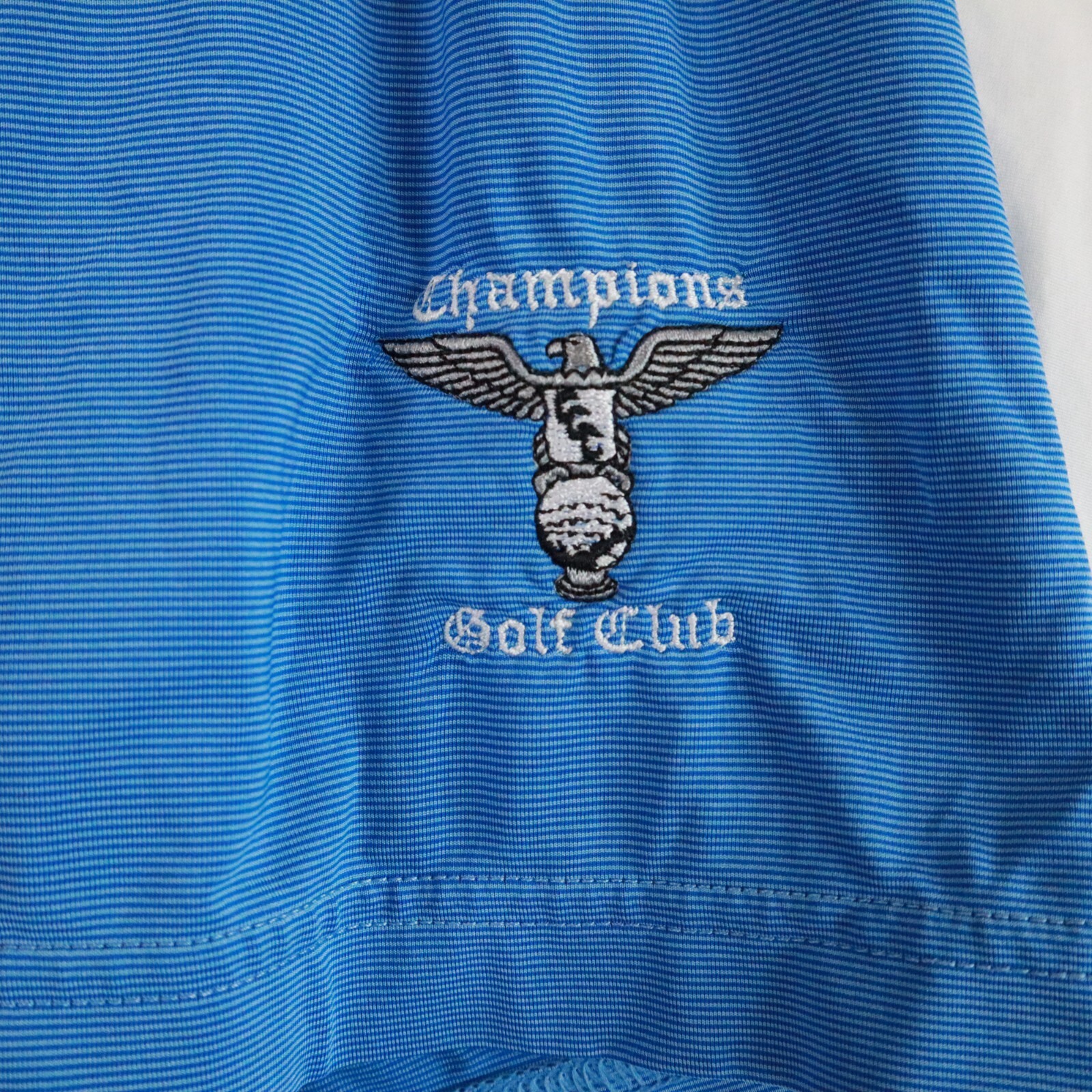 FootJoy Polo Shirt Mens Small Performance Blue Short Sleeve Champions Golf Club