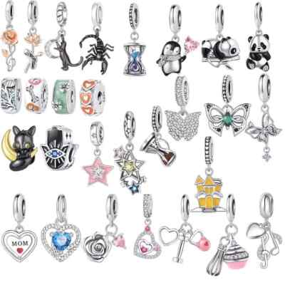 Charms Anhänger Herz Liebe Tier Familie Damen 925 Sterling Silber Bettelarmband