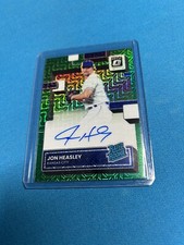 2022 Donruss Optic Jon Heasley Rated Rookie Green Mojo On Card Auto 52/88