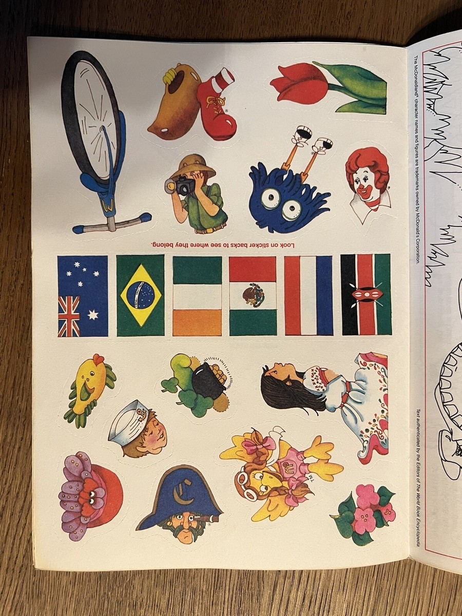 Vintage 1982 McDonalds Coloring and Activity Calendar Never Used