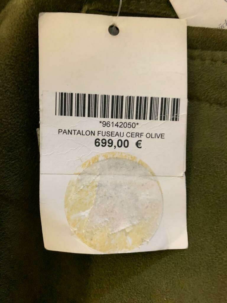 799€ ARNOLD WEISS Pantalon Droit Chasse Cuir Cerf Homme vert Olive T 44 50 NEUF