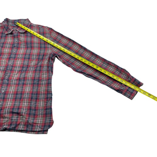 Vince Men's 100% Cotton Flannel Button Shirt Red/Green/Blue Plaid • Large - Picture 6 of 7