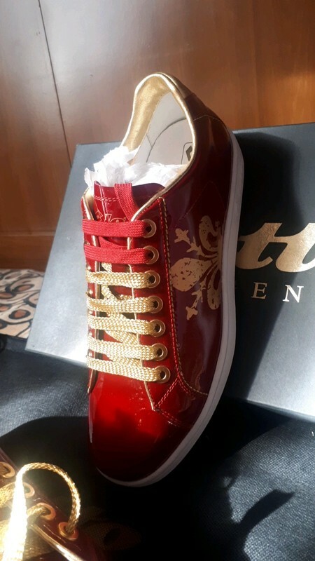 SCARPE LOTTO LEGGENDA K5499 NEWK GIGLIO VERNICE UOMO