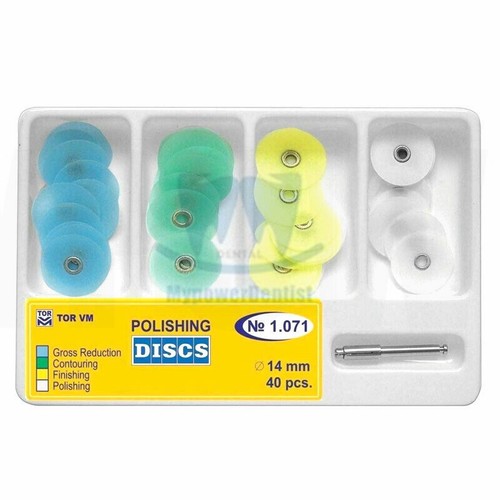 Kit de disco de pulido de diamante de acabado compuesto dental mandril de rueda en espiral TOR - Imagen 10 de 36