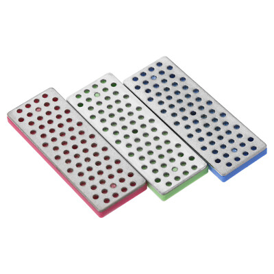 3Pack 70mm Extra-Fein/Fein/Grob Ski Snowboard Diamantstein Grün/Fuchsia/Blau