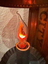 Red Flame Flicker, 3.5 Watt- 2/pk Bulb is Clear