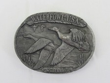 Vintage 1993-1994 Waterfowl USA The Mallards Limited Edition Belt Buckle Birds