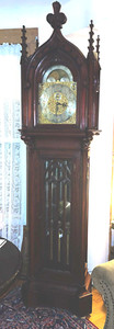 Antique Gothic Herschede 9 Tube/Tubular Grandfather Clock, Pattern 83 c-1910s
