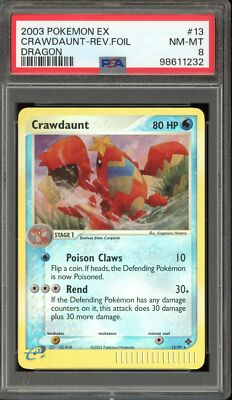 Pokemon Crawdaunt EX Dragon Reverse Holo Rare #13 PSA 8 | eBay