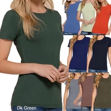 Active Basic 11733 JUNIOR Cotton Jersey Crew T-Shirt Short Sleeve Slim Fit S M L