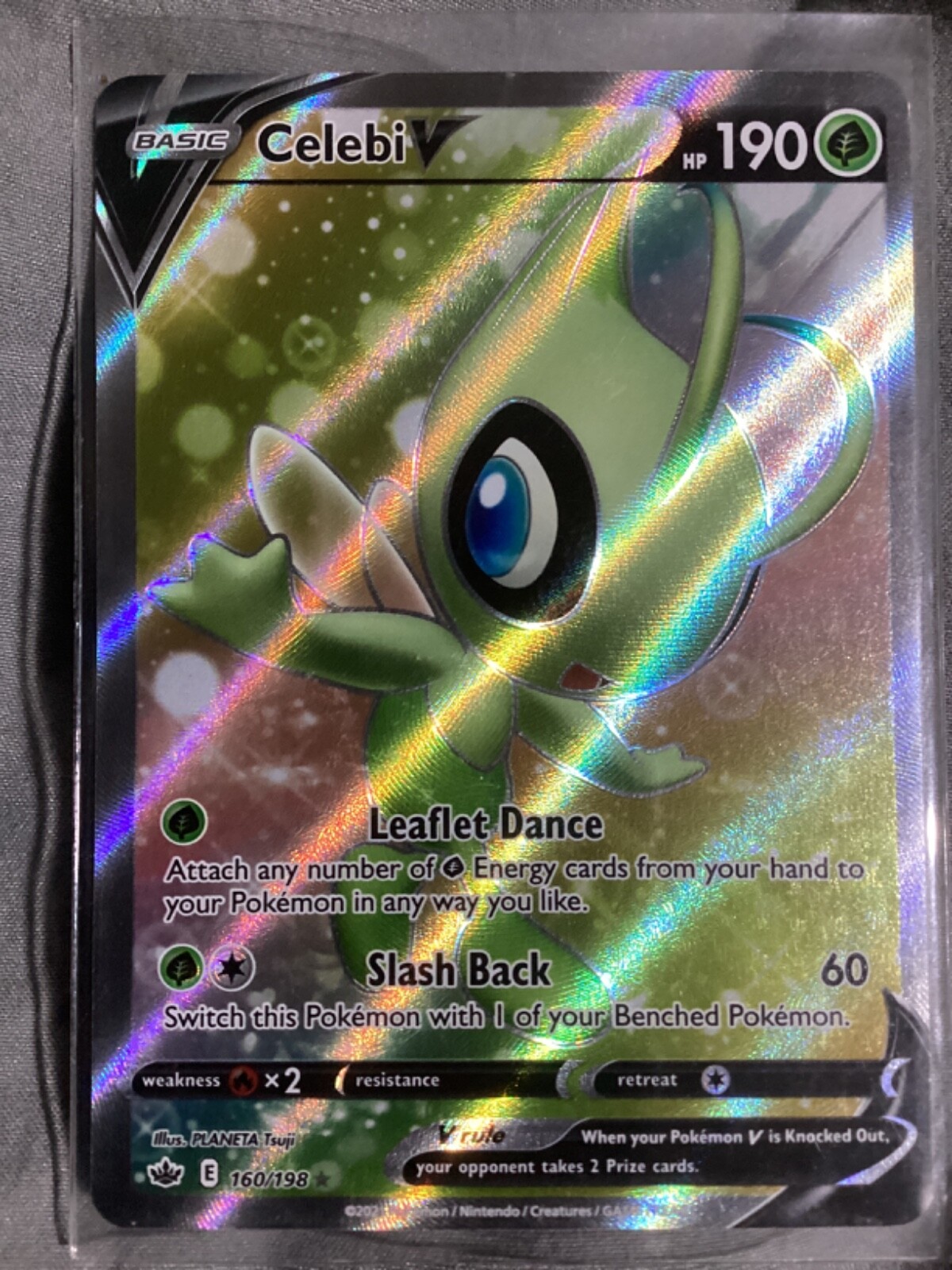 Pokemon - Celebi V (Full Art) - 160/198 - Chilling Reign - Holo - Ultra Rare NM