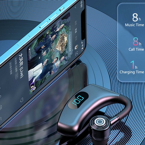 Bluetooth Headphone V5.2 Earphone Wireless Headset Hands-free Calling Earpiece - Picture 9 of 13