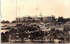 RPPC ME Kennebunkport Breakwater Court Postcard K45