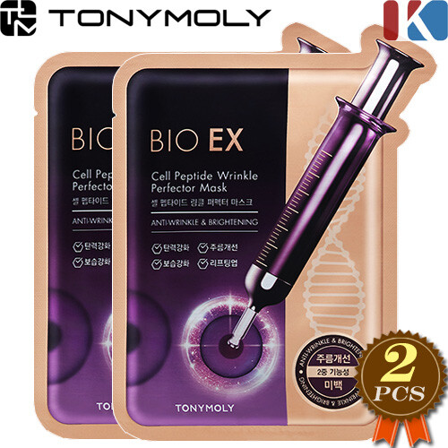 TONYMOLY Bio EX Cell Peptide Wrinkle Perfector Mask 30g x 2pcs Korean Skin Care - Picture 1 of 3