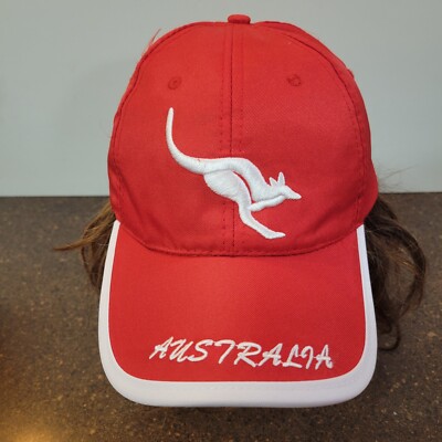 Australia Boom Up Souvenirs Baseball Cap Men Red Embroidered Kangaroo Adjustable