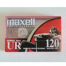 Maxell UR 120 Blank Audio Cassette Tape Normal Bias Type I 120 Min Sealed New