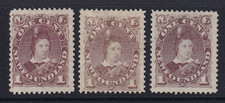 Terre-Neuve 1880-96 numéros #41-43 MH HICV