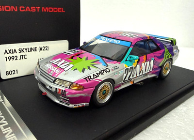 HPI RACING 8021 AXIA #22 SKYLINE R32 1992 JTC diecast 1/43 scale model car