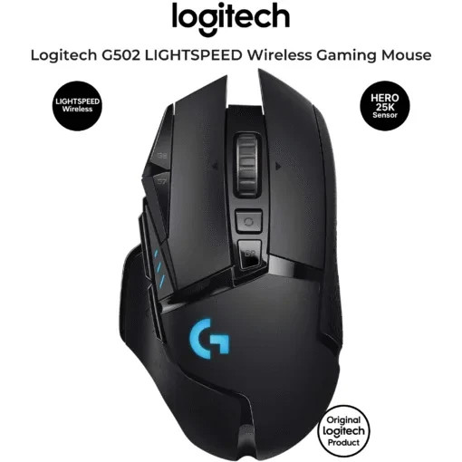 Logitech G502 Lightspeed Wireless Gaming Mouse - Black