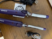 Conair Curling Irons New Without Tags Purple Handles 1/2 Inch And 3/4 Inch Set