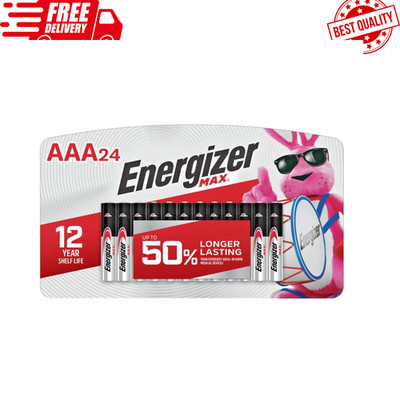 Energizer MAX AAA Batteries 24 Pack Long Lasting Alkaline, Exp date 12/2036