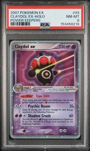 2007 POKEMON EX POWER KEEPERS #93 CLAYDOL EX-HOLO PSA 8