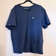 FIGS Chisec Scrub Top Mens XL Navy Blue V-Neck Technical Collection TM3000