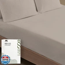 Mayfair Linen 100% Egyptian Cotton Full Size Fitted Sheet Only - 600 Thread C