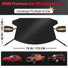 4 Layers For Nissan Front Windshield Snow Cover Frost Guard w/ Side Mirror Cover