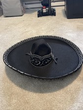 Authentic Mexican Mariachi Charro Sombrero   Adult Mariachi gala Hat with design