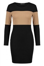 Boohoo Color-block Bodycon Midi Dress Size 14