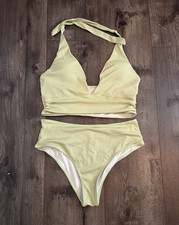 SheIn Plus 14W Green Solid Halter Padded High...
