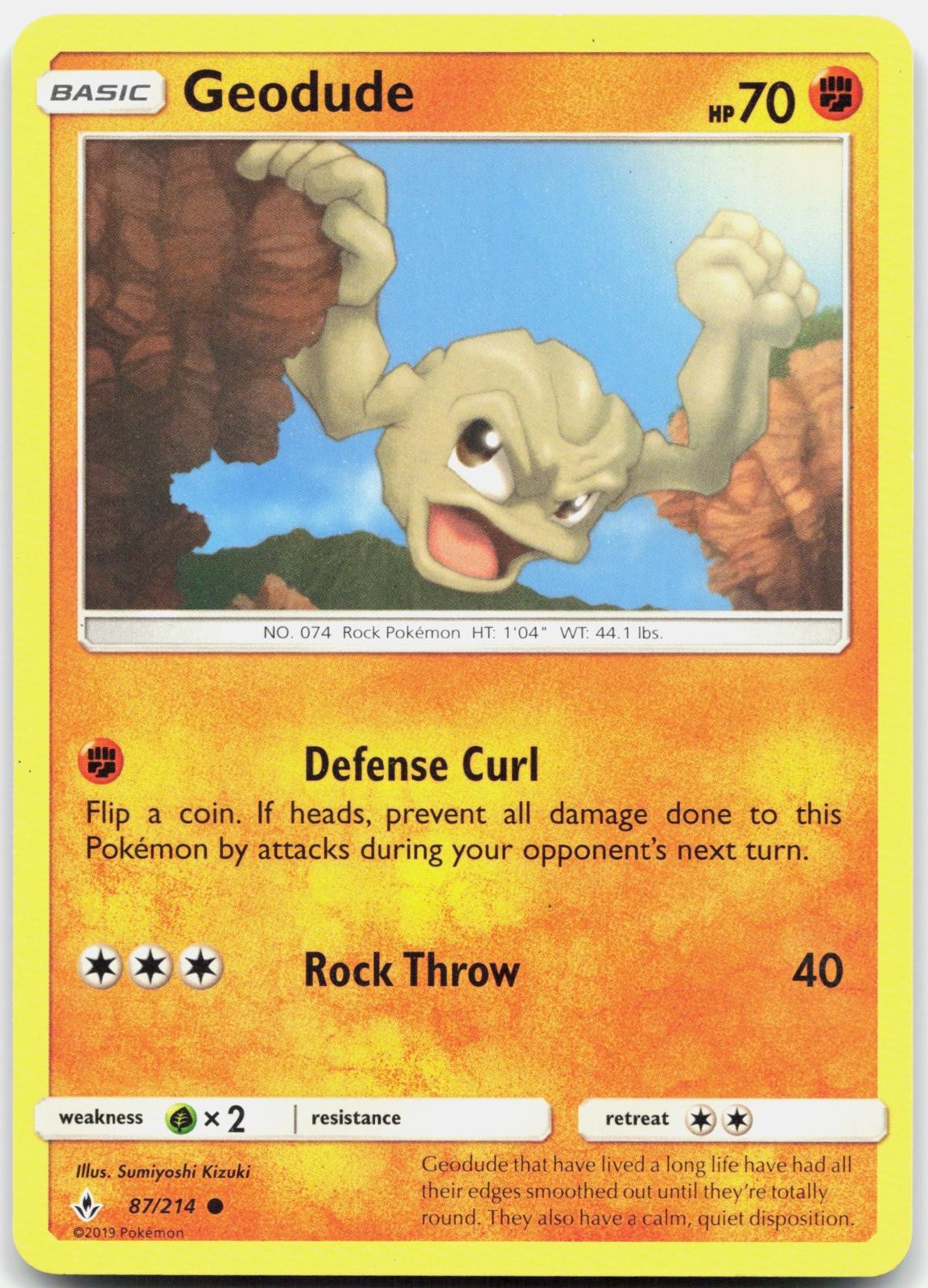 Geodude Common Unbroken Bonds 87/214 LP Pokemon