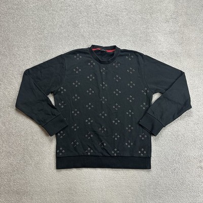 DIESEL KID Kinder Sweatshirt Pullover Gr 14 Designer Pulli Logo 1401 Schwarz