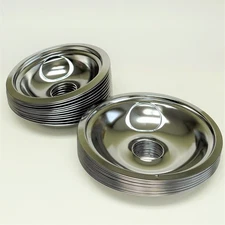 CP5 Range Stove Chrome Drip Pans Bowls PAK 24 6 & 8"