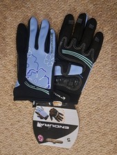 Image of Endura Ladies Singletrack Gloves Full Finger Blue/black - Small NEW WITH TAGS 