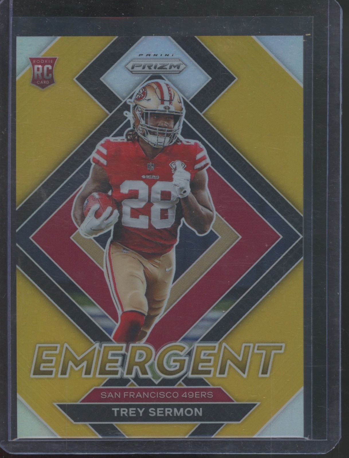 Trey Sermon Panini Prizm Emergent #E19 Gold