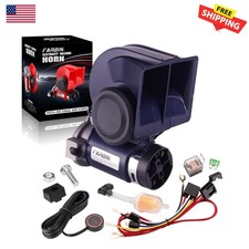 High-quality Blue Air Horn Kit For 12v Vehicles - Includes Push Button Switch High-quality Blue Air Horn Kit For 12v Vehicles - Includes Push Button Switch
