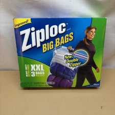 Ziploc Big Bags Heavy Duty XXL 3 Bags 20 Gallon 2' x 2.7' Discontinued 2011