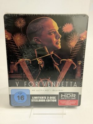   V FOR VENDETTA 4K UHD + Bluray Steelbook NEU SEALED    OOP Deutsche Version
