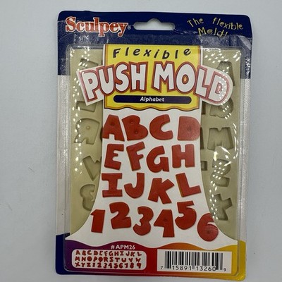 Polyform Sculpey Flexible Push Mold APM26 Alphabet & Numbers