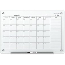 Quartet Infinity Magnetic Glass Dry-Erase Calendar Board - 3' x 2 20078