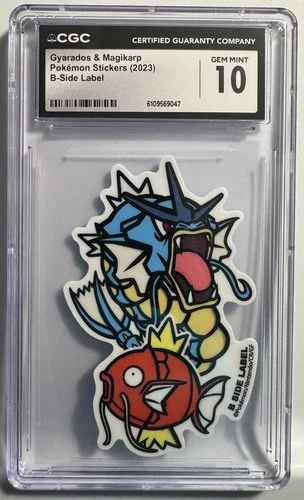 Magikarp Gyarados Sticker B SIDE LABEL Pokemon Center Exclusive CGC 10 Gem Mint