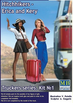Master Box 24041 Truckers series Kit No.1 Erica + Kery in 1:24 Figur Bausatz Neu