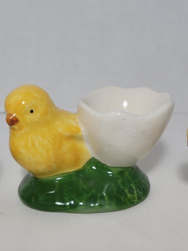 Bordallo Pinheiro Portugal Easter Chick Egg Cups Set Of 3 - Picture 3 of 14