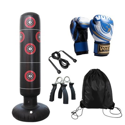 Kinder Boxsack aufblasbar mit Handschuhen Boxen Fitness Training Spielzeug Set