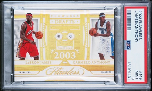 LeBron James / Carmelo Anthony #149 2023 Panini Flawless card