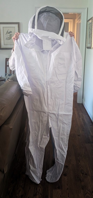 XXL-Unisex Professional Cotton Full Body Beekeeping Bee Keeping Suit W/Veil-Hood