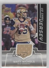 2016 Upper Deck CFL UD Game Jerseys Matt Nichols #GJ-MN 0h1