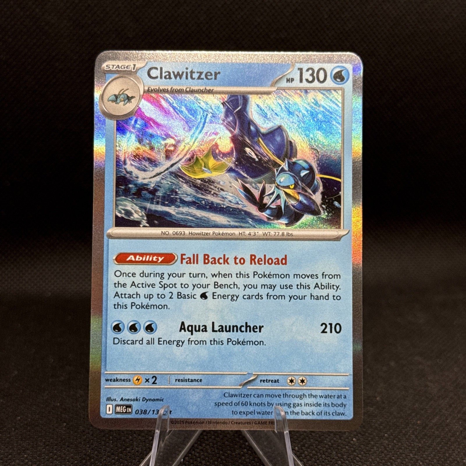 Clawitzer Reverse Holo  ME01: Mega Evolution 038/132 NM